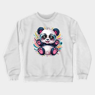 baby panda cute Crewneck Sweatshirt